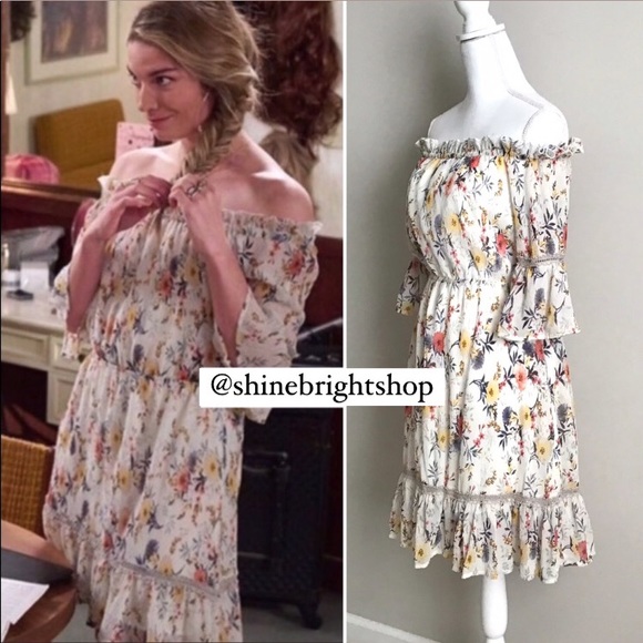 Alexis Blue Dress Schitts Creek RARE Floral Dresss ASO Alexis Rose